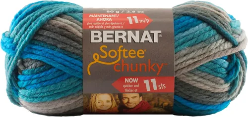 Vista 46 de Ovillo sólido Bernat Softee Chunky, Acrílico, Rojo Berry, Paquete de 1