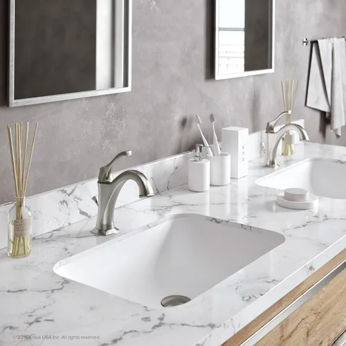 Vista 9 de KRAUS KBF-1201SFS Arlo - Grifo de baño con barra de elevación y placa de cubierta, acero inoxidable All-Brite sin manchas (paquete de 2)