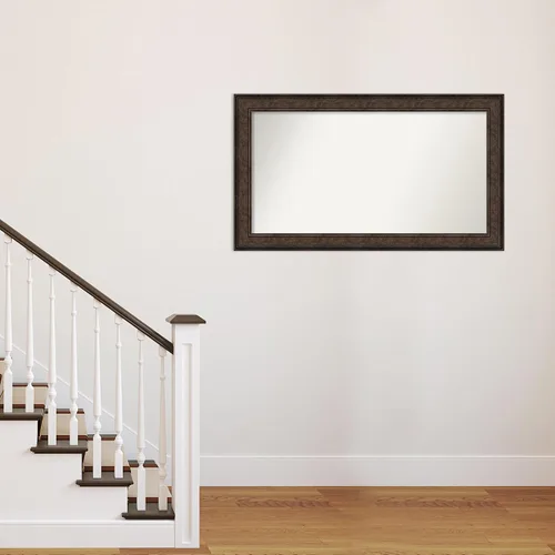 Vista 718 de Amanti Art Espejo de pared personalizado no biselado (25 x 25 pulgadas), marco de bronce acentuado, varios tamaños personalizados, espejo de baño