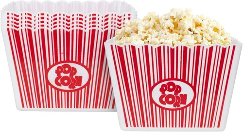 Vista 5 de Juego de 10 tubos de plástico reutilizables para palomitas de maíz