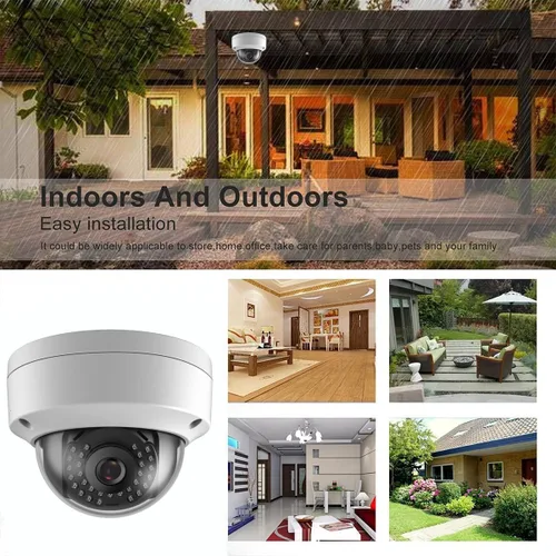 Vista 5 de Real HD 4MP Analógica coaxial domo TVI CVI cámara de vigilancia de seguridad CCTV, 2.8mm 100° ángulo de visión amplia, 65 pies visión nocturna IR