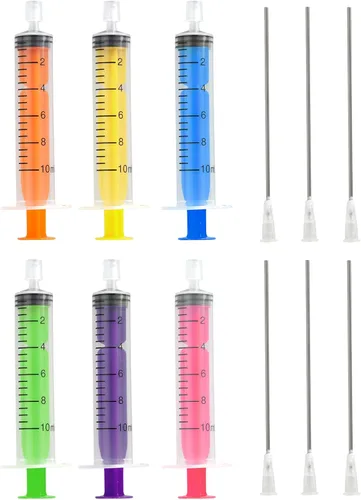 Vista 8 de Paquete de 4 unidades - Kit de decantador de extracto de jeringa de perfume de plástico de 5ml con punta de aguja de acero romo, adecuado