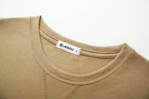 Vista 3 de KLIEGOU - Camiseta de cuello redondo para hombre, 100 % algodón, estilo Hipster, Hip Hop, talla S a 4XL