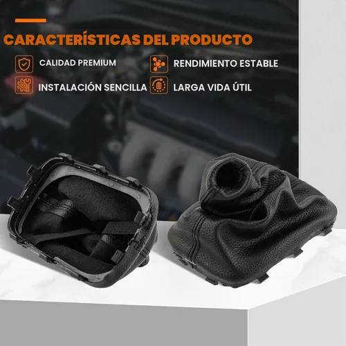 Vista 5 de GoaMotors Perilla de Palanca de Cambios de Coche con Funda de Cuero A/T Compatible con Kia Forte 2010-2013 Forte5 2012-2013 Forte Koup 2010-2013