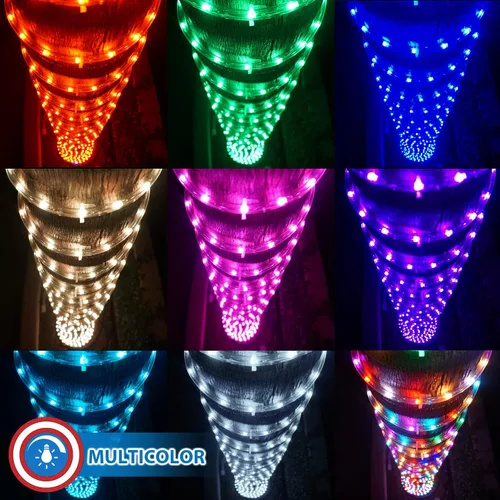 Vista 4 de Russell Decor Cuerda de luces LED con controlador multifunción para Navidad, Halloween, 4 de julio, Día de los Caídos, decoración de vacaciones