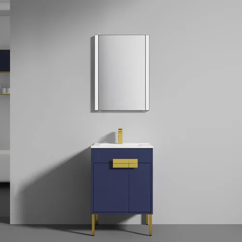 Vista 10 de Blossom Mueble de baño con fregadero de cerámica, roble clásico, 24 Classic Oak