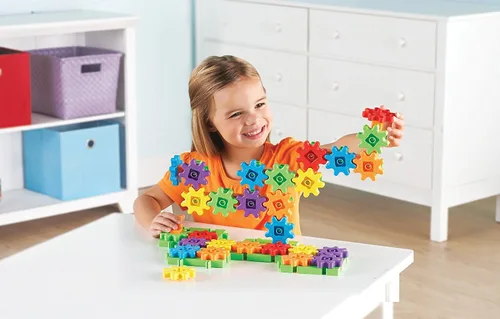 Vista 2 de Learning Resources, Juego de construcción de engranajes para principiantes (60 piezas)