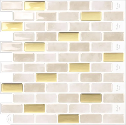 Vista 10 de Azulejos autoadhesivos para pared posterior (backsplash) de cocina, diseño grande premium 3D autoadhesivo para cocina, sala de estar, dormitorio