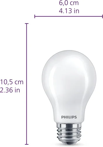 Vista 6 de Philips LED Bombilla BR30 regulable esmerilada sin parpadeo – Tecnología EyeComfort – 650 lúmenes y sin parpadeo – Bombilla A19 esmerilada regulable