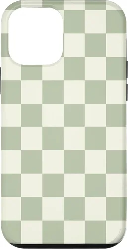 Vista 16 de Funda clásica Checkered Checker Checkerboard Light Sage Green para iPhone 17