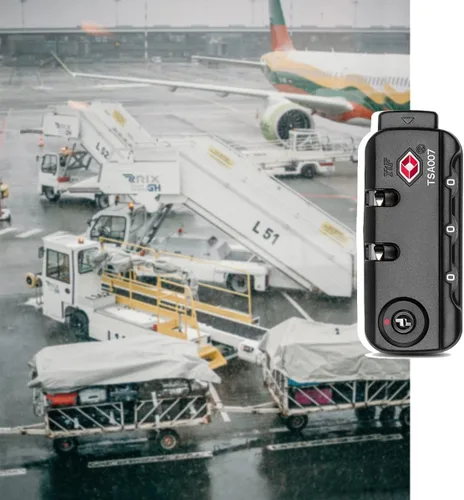 Vista 3 de TSA007 Candado de viaje para equipaje y 3 dígitos autoconfigurable una variedad de combinaciones diferentes para bolsa de equipaje de viaje, bloqueo