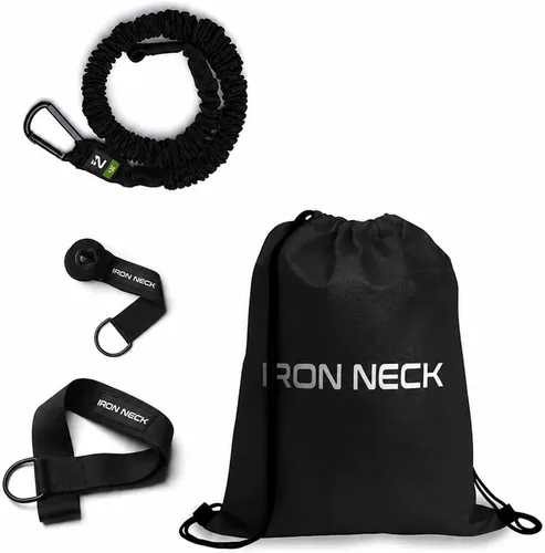 Vista 2 de Iron Neck Resistance Band, Durable Exercise Band with Steel Carabiners for Neck Training, Strength Workouts, Stretching, and Rehab