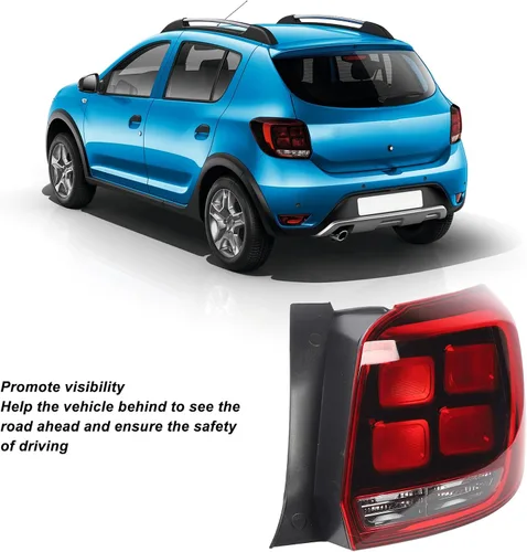 Vista 3 de Reemplazo de la lámpara trasera del coche para Dacia Sandero Stepway MK2 Facelift 2017-2020 (derecha 265506147R)