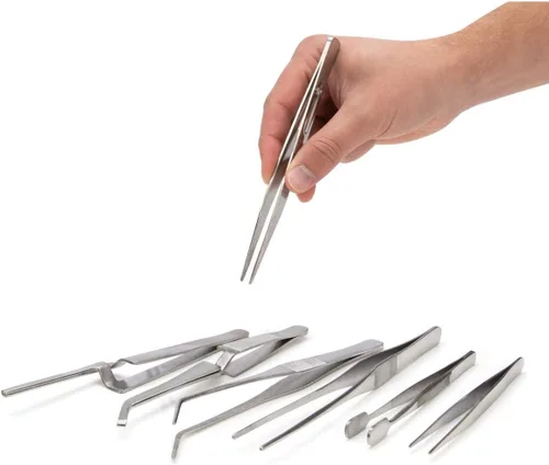 Vista 6 de Steelman Juego de herramientas de 7 piezas de pinzas para reparaciones electrónicas, fabricación de joyas y construcción de modelos, acero
