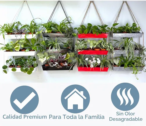 Vista 9 de LaLaGreen - Maceta escalonada de 16 pulgadas para plantas suculentas de Negro