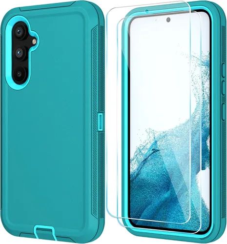 Vista 11 de Funda para teléfono Qinmay para Samsung Galaxy A54 5G con protector de pantalla HD, funda de 3 capas resistente a golpes y caídas para Galaxy A54
