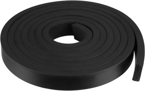 Vista 14 de uxcell Tira de sello de goma rectangular maciza, 0.197 in de ancho, 0.118 in de grosor, 3.3 ft de largo, color negro