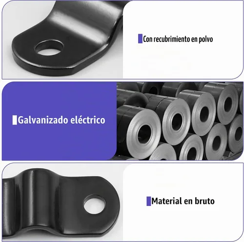 Vista 2 de 4 Piezas Anclajes de Amarre con Anillo en D, Ganchos de Amarre Negros de 1/4 Pulgada con Tornillos de Montaje para Remolques, Camión, Soporte