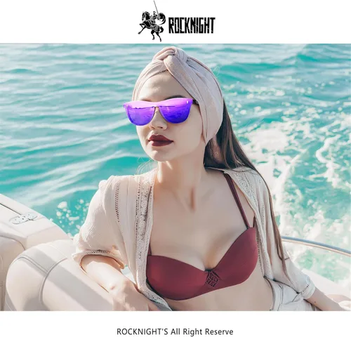 Vista 19 de ROCKNIGHT HD Polarized UV400 Protection Anti Glare Sunglasses TR90 Frame Lightweight Beach Driving