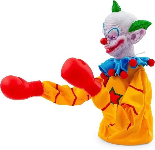 Vista 4 de Toynk Horror Reachers Killer Klowns from Outer Space Shorty - Marioneta de boxeo de 13 pulgadas, colección de películas de miedo retro de los años 80