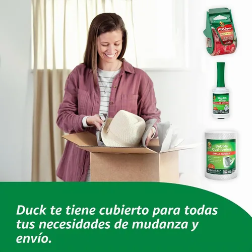 Vista 8 de Duck Recambios de Cinta de Embalaje Transparente HD - 6 Rollos de Cinta de Embalaje Resistente de Servicio Pesado para Envío y Mudanza, Cajas