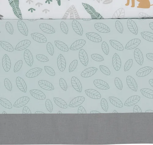 Vista 6 de Lambs & Ivy Jungle Friends - Juego de ropa de cama de 5 piezas para cuna de bebé
