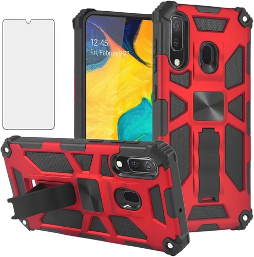 Vista 7 de Asuwish Funda de teléfono para Samsung Galaxy A20 A30 con protector de pantalla de vidrio templado y accesorios para celulares, soporte resistente