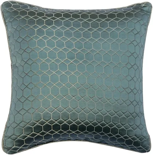 Vista 15 de The HomeCentric Funda de almohada con cremallera, funda de cojín azul de 12 x 12 pulgadas, funda de cojín de algodón bordado para sofá, diseño