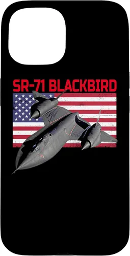 Vista 6 de SR-71 Blackbird in Action and Patriotic American Flag. Case for iPhone 17