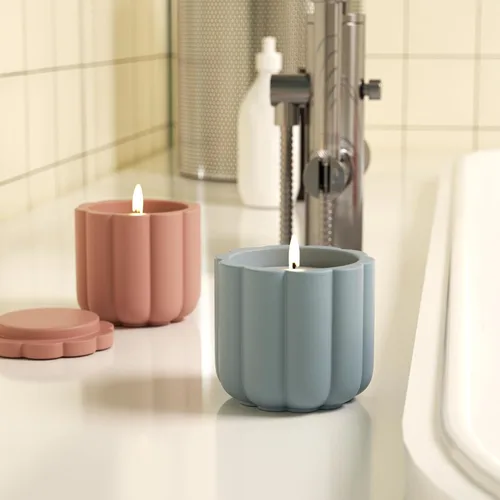 Vista 6 de BOOWAN NICOLE Molde de silicona para recipiente de vela para hormigón, moldes de maceta de tarro de vela, molde de silicona para bricolaje