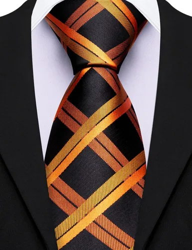 Vista 3 de Barry.Wang Juego de corbatas de seda para hombre, corbatas de boda de seda tejida formal de negocios casual (4/6/8PCS)