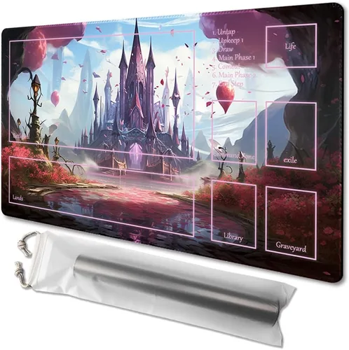 Vista 43 de MTG - Tapete de juego tamaño 24 x 14 pulgadas, bolsas de almacenamiento gratuitas, respaldo antideslizante, impresión, ideal para entusiastas