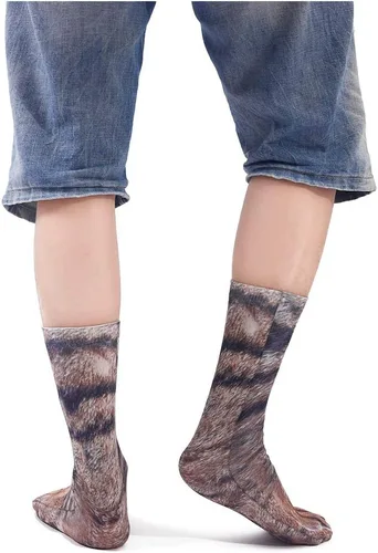 Vista 4 de Regalos de San Valentín para él, ella, hombres y mujeres, divertidos calcetines con patas de animales, calcetines novedosos en 3D locos con patas