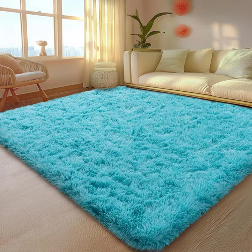 Vista 87 de Mugorn - Alfombras suaves y esponjosas de 2 x 3 pies para el hogar, alfombra pequeña con 4 mallas antideslizantes, color negro, 2 x 3 pies
