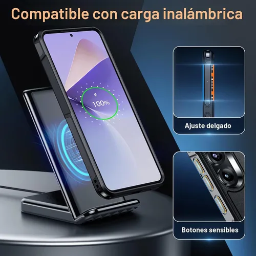 Vista 6 de SPIDERCASE Funda diseñada para Samsung Galaxy S25, [protección contra caídas de grado militar de 10 pies], paquete de 2