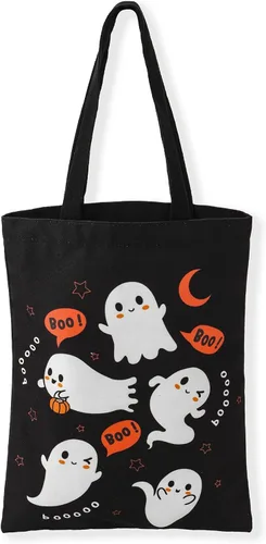 Vista 9 de ATFUNSHOP Halloween Trick or Treat Tote Bag 15.7