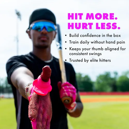 Vista 8 de Baseball Thumb Guard, Batters Batting Grip, Finger Guard, Accessory, Batting Protection, Reduce Bat Sting, Hitter, Tool, Bat, Hitting Accessory