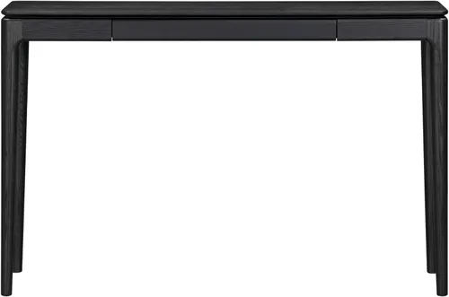 Vista 3 de NTC Mingle - Mesa consola de 47 pulgadas, moderna mesa de entrada de madera maciza con cajón oculto, impermeable y resistente al calor, mesa Negro