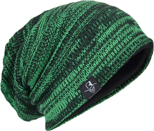 Vista 24 de Gorro de punto holgado con calavera de gran tamaño para hombre tipo skullcap