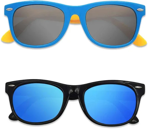 Vista 2 de MOTOEYE SUMMER SALE - Gafas de sol para niños polarizadas y flexibles y 100% protección UV para edades de 4 a 9 años, estilos para niñas y niños