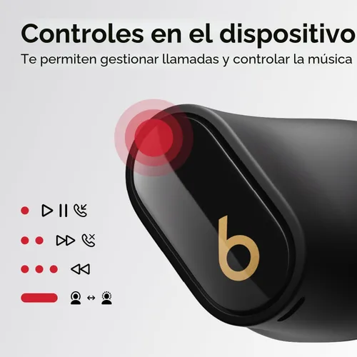 Vista 5 de Beats Studio Buds + Auriculares inalámbricos con cancelación de ruido, compatibilidad mejorada con Apple y Android, micrófono integrado