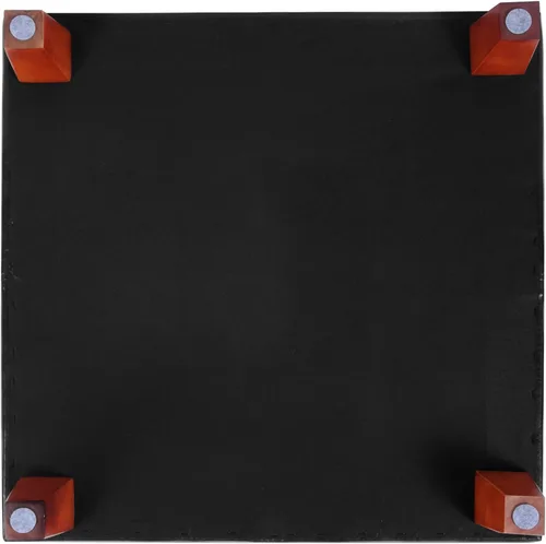 Vista 12 de HomePop Otomana cuadrada de piel sintética de 28 pulgadas, color negro