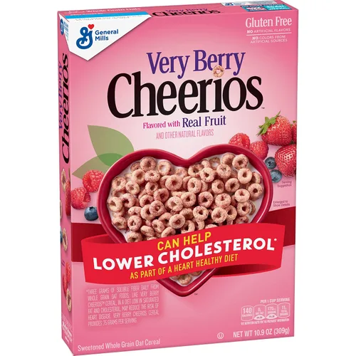 Vista 12 de Cereal de desayuno Very Berry Cheerios sin gluten, caja de 14.5 onzas (paquete de 2)