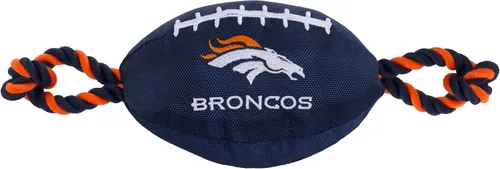 Vista 23 de Juguetes de fútbol NFL Arizona Cardinals para perros de Pets First, materiales de nylon de alta calidad, fuertes cuerdas de tracción, silbato