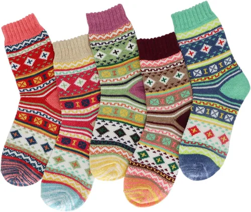 Vista 5 de YQHMT Calcetines de lana para mujer, regalos de invierno, cálidos, gruesos, térmicos, vintage, suaves, calcetines para calcetines, regalo de Navidad