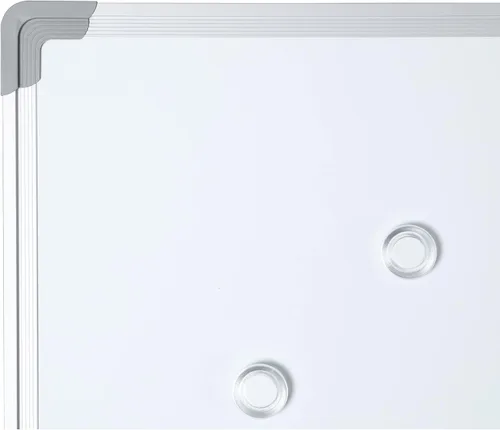 Vista 4 de WorkPro Caballete magnético móvil de doble cara para pizarra blanca, 72 x 48 pulgadas, marco de aluminio con acabado plateado