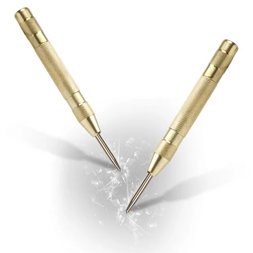 Vista 7 de 2 Pack Perforadora Central Automática, Herramienta de Perforación de Resorte Cargada de 13 cm, Herramienta de Perforación de Resorte de Latón