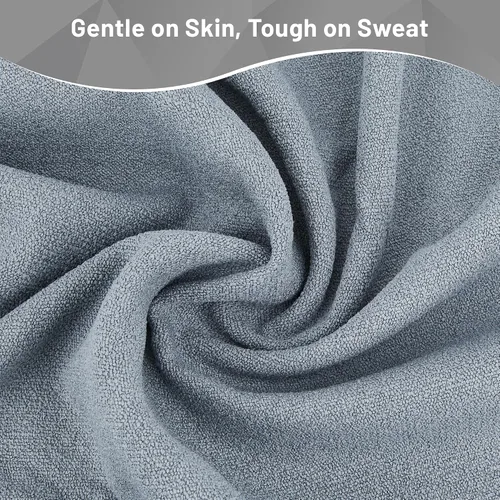 Vista 5 de Toalla de yoga antideslizante con puntos de agarre, toalla de microfibra absorbente del sudor para yoga, pilates, bikram y fitness, 72 x 24