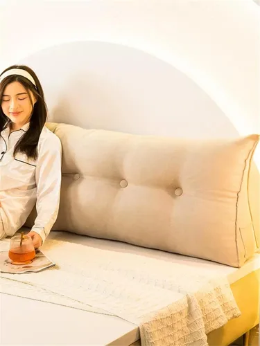 Vista 7 de Almohada triangular para cabecero de cama, almohada de lectura de cuña, cojín de sofá cama, respaldo grande, almohadas de apoyo para dormitorio