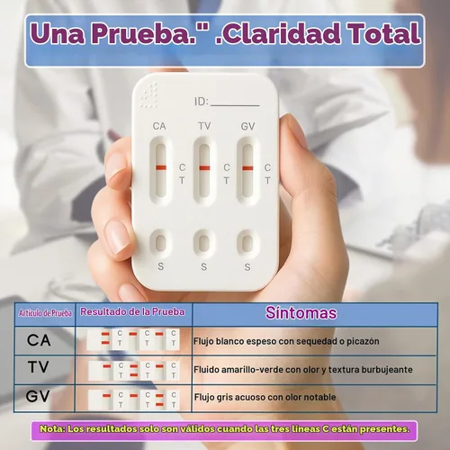 Vista 6 de Kit de prueba de vaginitis, detección rápida de causas comunes de malestar vaginal – prueba casera para mujeres – rápida, fácil y precisa – 1 prueba
